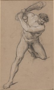 Hércules levantando seu clube: estudo para “Hercules and Cacus”