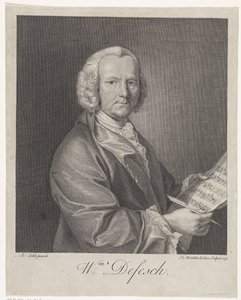 Retrato do compositor Willem de Fesch 1687-1761, 1751 de François Morellon de La Cave