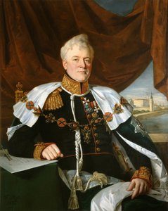 Retrato do príncipe Dmitry Vladimirovich Golitsyn 1771-1844, 1835 de François Nicolas Riss
