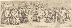 A festa de casamento de Cupido e Psique de François Perrier after Raphael