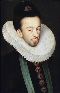 Retrato de Henrique III da França, Rei da Polónia e Grão-Duque da Lituânia par Quesnel, François (1543-1619). Óleo sobre madeira, tamanho : 37x25,5