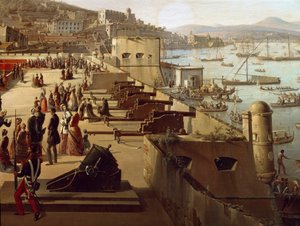 As armas na Fortaleza dos Pormenores. Pintura de Frans Vervloet (1795-1872) Nápoles, Museo Nazionale di San Martino