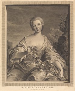 Sra. XXX em Flora de François Voyez after Jean Marc Nattier