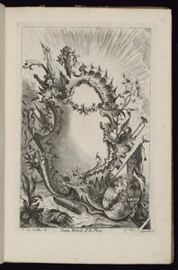 Cartucho com Troféu Armorial, Livro de Cartuchos para Diferentes Usos de François de Cuvilliés the Elder