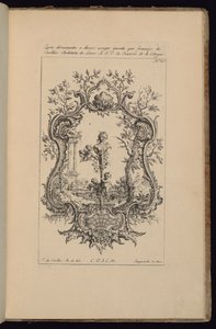 Cartouche com busto feminino, Livre d