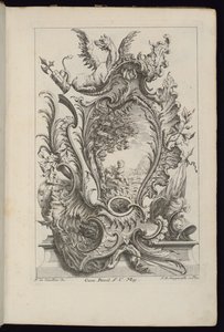 Cartucho com Dragão e Troféu Armorial, Livro de Cartuchos para Diferentes Usos