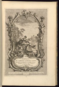 Design para Cartouche com Compartimentos Grandes e Pequenos de François de Cuvilliés the Elder