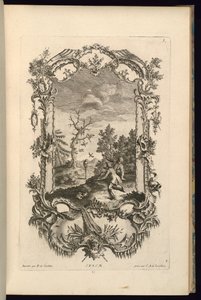 Design para Cartouche com Compartimentos Grandes e Pequenos de François de Cuvilliés the Elder