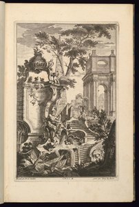 Projeto para Fonte com um Deus do Rio de François de Cuvilliés the Elder