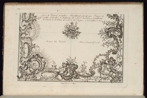 Dois quartos de um teto, novo livro de tetos irregulares de François de Cuvilliés the Elder