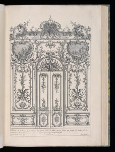 Muro com Porta Dupla, Livre de Lambris de François de Cuvilliés the Elder