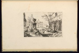 Projeto de uma paisagem com ruínas de François de Cuvilliés the younger