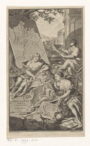 Alegoria da geometria
Página de título para: Pomponius Mela e Abraham Gronovius, Pomponii Melae de situ orbis libri III, 1782