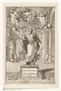 Asclepius
Página de título para: S.n., Pharmacopoea Leidensis, amplissimorum magistratuum auctoritate instaurata, 1770
