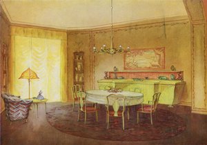 Sala de estar (lito a cores)