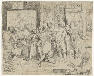 O filho pródigo desperdiça sua herança de Frans Francken (III)