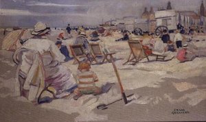 Um dia à beira-mar (óleo sobre tela)