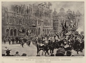 Der Lord Mayor in Brüssel, die historische Prozession von Frans Gaillard