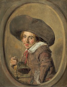 Um jovem com um grande chapéu de Frans Hals