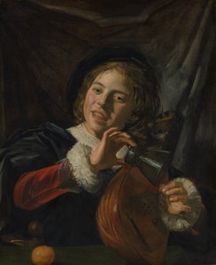 Menino com alaúde, c.1625 (óleo sobre tela) de Frans Hals