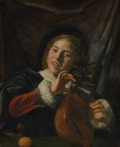 Rapaz com alaúde, ca. 1625 de Frans Hals