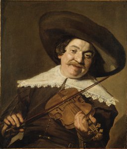 Daniel van Aken Tocando violino, c.1640 (óleo sobre tela) de Frans Hals