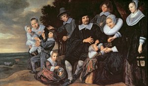 Grupo da família em uma paisagem, c.1647-50 de Frans Hals