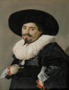 Alemão: Bildnis eines Mannes Retrato de um homem, possivelmente Palamedes de Frans Hals