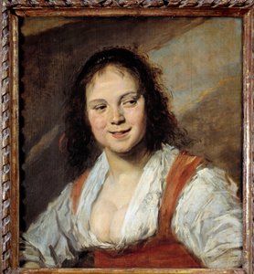 The Bohemian Painting by Frans Hals the Elder (1581/1585-1666) 1628 Dim. 0,58 x 0,52 m - A Mulher Cigana - Pintura de Frans Hals (1582/3-1666), óleo sobre painel (58 x 52 cm), c. 1628-1630 -