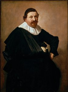 Retrato de Lucas de Clercq, comerciante belga de produtos de tecelagem. Pintura de Frans Hals (1580-1666), por volta de 1627. Óleo sobre tela. Dim: 126,5x93cm. Amsterdam, Rijksmuseum