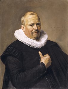 Retrato de um homem, 1634 (óleo sobre painel de carvalho) de Frans Hals