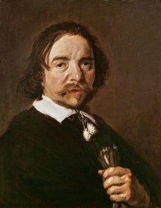 Retrato de um homem com uma luva e cabelo preto, c.1657