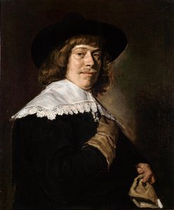 Retrato de um jovem segurando uma luva, c1650. de Frans Hals