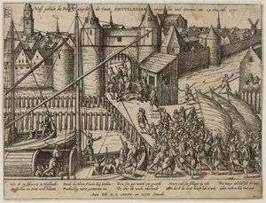 O assalto a Amesterdão em 23 de novembro de 1577 de Frans Hogenberg