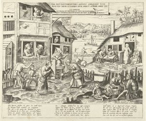 Preguiças
Die met lanterfantery altoos ghequelt zyn moeten deur luyaerdy oock meest sonder ghelt zyn (título sobre o objecto) de Frans Huys