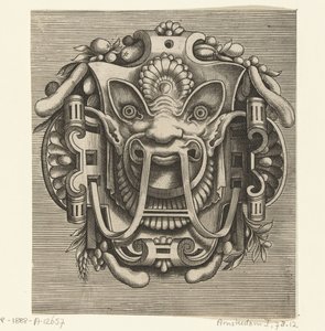 Masker van rolwerk Desenho engenhoso de várias formas de máscaras… (título da série) de Frans Huys
