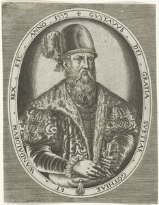 Retrato do Rei Gustaaf I da Suécia
Retratos de reis, rainhas, príncipes e princesas (título da série) de Frans Huys