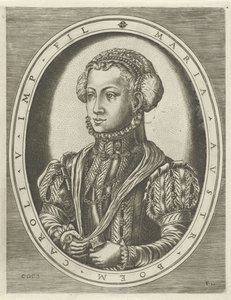 Retrato da Rainha Maria da Boémia
Retratos de reis, rainhas, príncipes e princesas (título da série) de Frans Huys