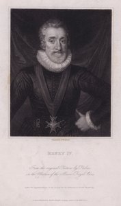 Henrique IV, Rei da França (gravura) de Frans II (after) Pourbus