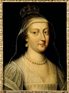 Retrato de Ana da Áustria (1601-1666), rainha da França. Pintura de Frans Pourbus Le Jeune (François (Franz) Porbus de Frans II Pourbus