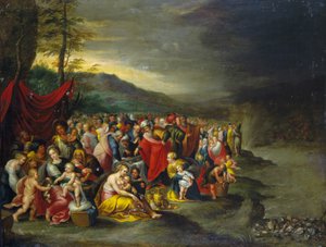 A passagem do Mar Vermelho - óleo sobre cobre da oficina da Francken, Antuérpia de Frans II the Younger (workshop of) Francken
