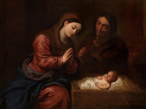 O Nascimento de Cristo (óleo sobre tela)