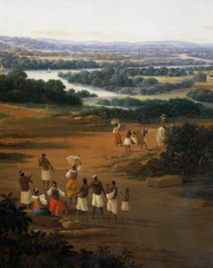 Vila Serinhaem no Brasil ou A casa de um plantador de cana de açúcar no Brasil (óleo sobre tela) de Frans Post
