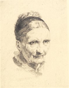 Cabeça de uma velha. Senhora Rasmussen de Frans Schwartz