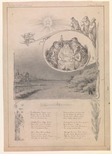 Desenho de Natal para "Para fora e para casa" de Frans Schwartz