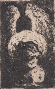 Véspera de Ano Novo 1893. Placa de teste de Frans Schwartz