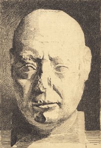 Cabeça egípcia, depois de um molde de gesso de Frans Schwartz