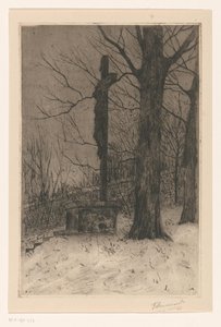 Crucifixo ao lado da árvore de Frans Smissaert (signed by artist)