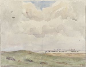 Paisagem dunar com rebanho