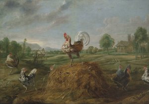 O galo e a pérola de Frans Snyders or Snijders